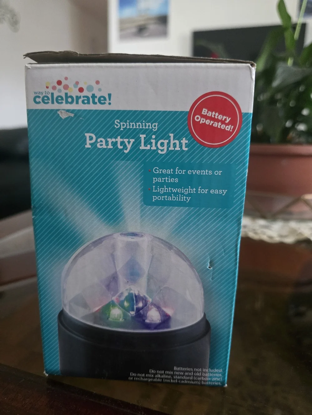 Way to celebrate Plastic Spinning Light